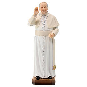 Papst Franziskus, Resin, koloriert, 20 cm