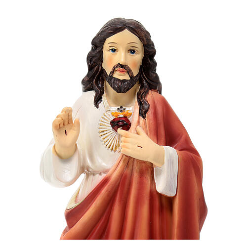 Statue of the Sacred Heart of Jesus, resin, 9 in 2