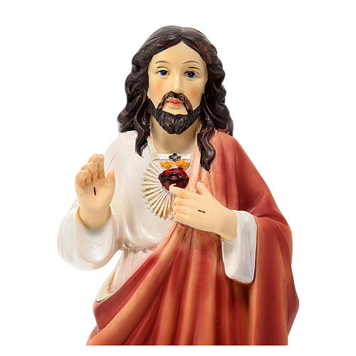 Statue of the Sacred Heart of Jesus resin 25 cm 2