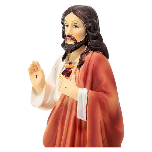 Statue of the Sacred Heart of Jesus resin 25 cm 3