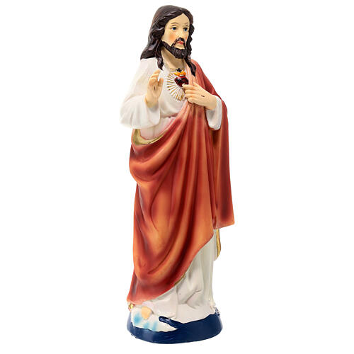 Statue of the Sacred Heart of Jesus resin 25 cm 5