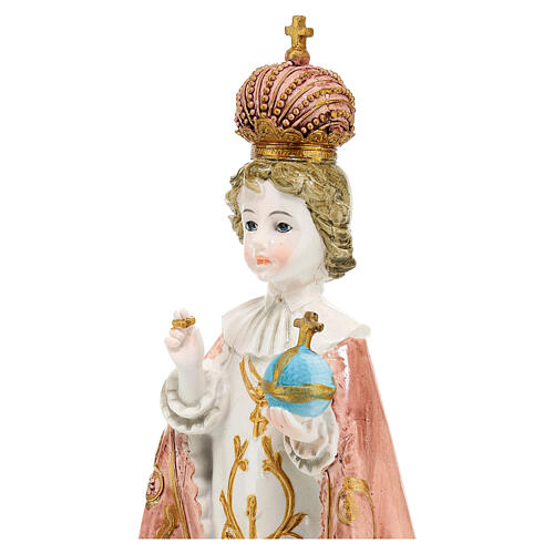 Statue of the Infant Jesus of Prague, red cloak, 10 in 4