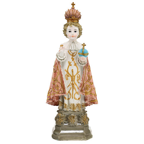 Estatua Niño Jesús Praga capa roja 25 cm 1