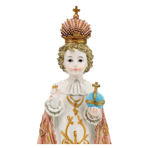 Estatua Niño Jesús Praga capa roja 25 cm 2