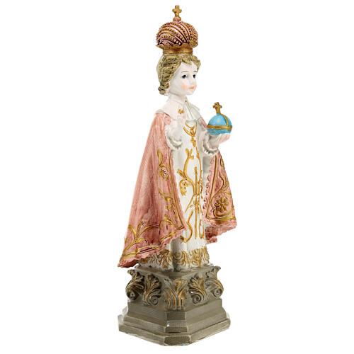 Estatua Niño Jesús Praga capa roja 25 cm 5