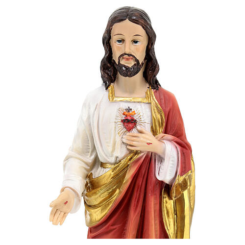 Statue Sacré-Coeur Jésus résine 30 cm 2