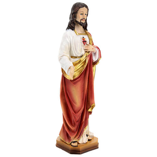 Statue Sacré-Coeur Jésus résine 30 cm 5