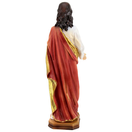 Statua Sacro Cuore Gesù resina 30 cm 6