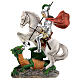 St George statue in resin 20 cm with dragon s1