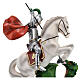 St George statue in resin 20 cm with dragon s6