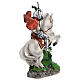 St George statue in resin 20 cm with dragon s7