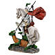 St George statue in resin 20 cm with dragon s8