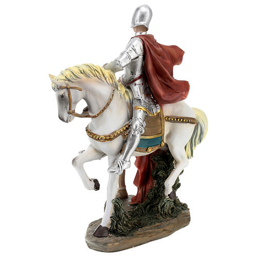 Figurka Święty Marcin na koniu, żywica 22 cm 6