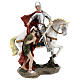 St Martin of Tours statue on horse resin 22 cm s1