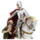 St Martin of Tours statue on horse resin 22 cm s4
