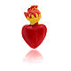 Corazón en Llamas San Agustín de resina 2 cm s2