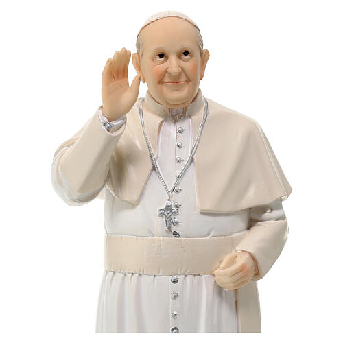 Statua Papa Francesco in resina 30 cm 2