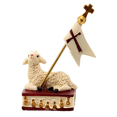 Statue of the Paschal Lamb, resin, 4 in 1