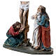 Crucifixión de Jesús escena resina pintada a mano 15 cm s6