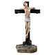 Crucificação de Jesus cena 3 peças resina pintada à mão 10 cm s6