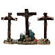 Crucifixion of Jesus with thieves scene 3 pcs hand painted resin 10 cm s8