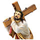 Jesús cae bajo la cruz estatua subida al Calvario resina pintada 30 cm s2