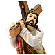 Jesus carrying cross to Calvary painted resin 30 cm s6