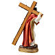 Jesus carrying cross to Calvary painted resin 30 cm s10
