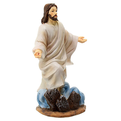 Resurrection of Jesus scene 4 pcs hand painted resin 10 cm 6