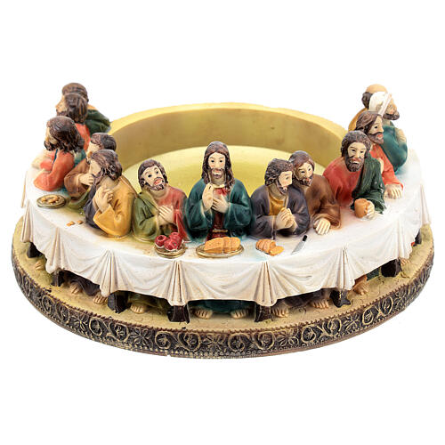 Candle holder Last Supper, resin, for 8 cm candles 1