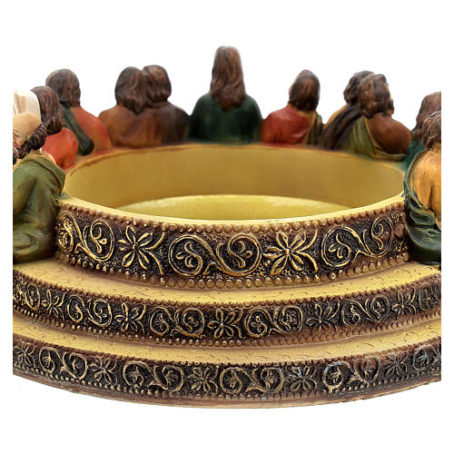 Candle holder Last Supper, resin, for 8 cm candles 5