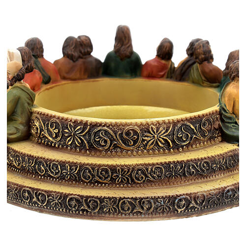 Świecznik Ostatnia Wieczerza, żywica, dla świeć o śr. 8 cm 5