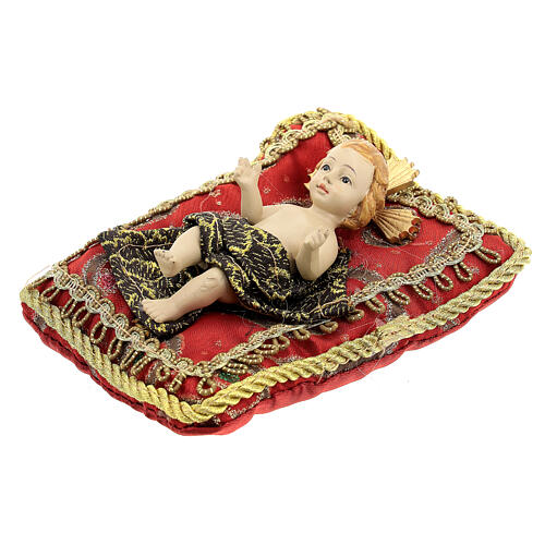 Baby Jesus figurine on cushion 10x8 cm resin nativity 3