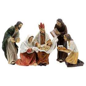 Scena Obrzezanie Dzieciątka Jezus, zestaw 4 części, 10 cm