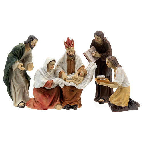 Scena Obrzezanie Dzieciątka Jezus, zestaw 4 części, 10 cm 1