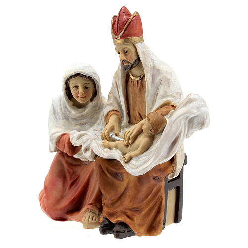 Scena Obrzezanie Dzieciątka Jezus, zestaw 4 części, 10 cm 5