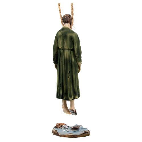 Statue mort de Judas crèche de Pâques résine 10 cm 4