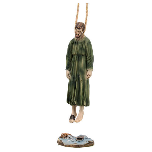 Statua morte di Giuda presepe pasquale resina 10 cm 3