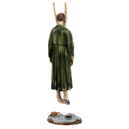 Statua morte di Giuda presepe pasquale resina 10 cm 4