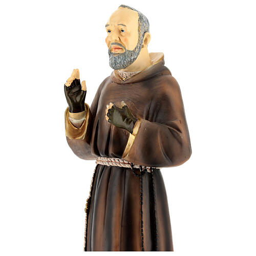 Statue of Saint Pius, painted resin, 18 in 2