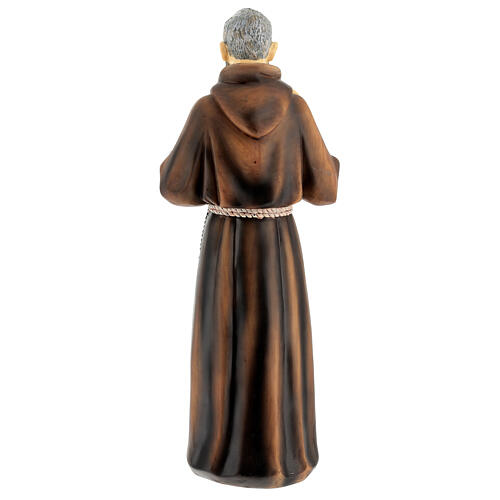 Statue of Saint Pius, painted resin, 18 in 6