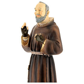 Estatua Padre Pío resina pintada 45 cm