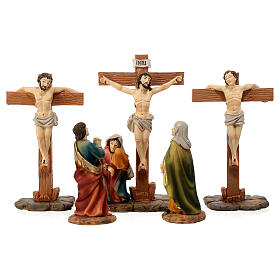 Jesus' crucifixion, resin, set of 5, 14 cm