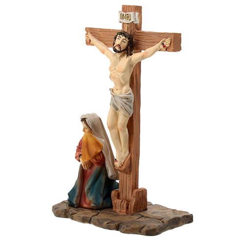Crucifixión Jesús resina set 5 piezas 14 cm 7