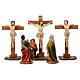 Crucifixión Jesús resina set 5 piezas 14 cm s1