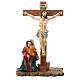 Crucificação Jesus resina conjunto 5 peças 14 cm s2