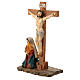 Crucificação Jesus resina conjunto 5 peças 14 cm s7