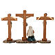 Crucificação Jesus resina conjunto 5 peças 14 cm s10