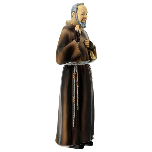 Estatua Padre Pío resina 20 cm 4