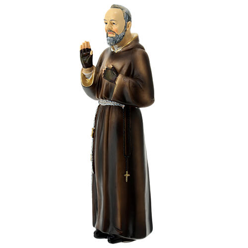 Statuette Padre Pio résine 20 cm 3